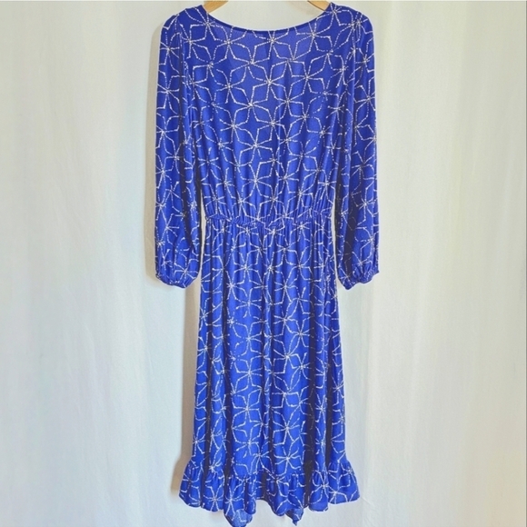 Anthropologie x Plenty by Tracy Reese Aleah Blue & White Floral Midi Dress - Picture 3 of 15